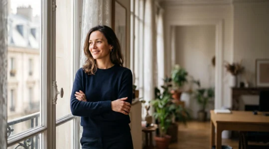 Salarié serein dans un bureau parisien lumineux, symbole de la protection offerte par la connaissance du droit du travail