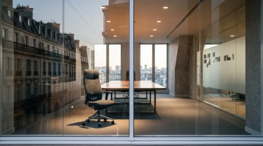 Bureau d'entreprise français vide et silencieux évoquant le risque juridique lié aux erreurs de gestion RH